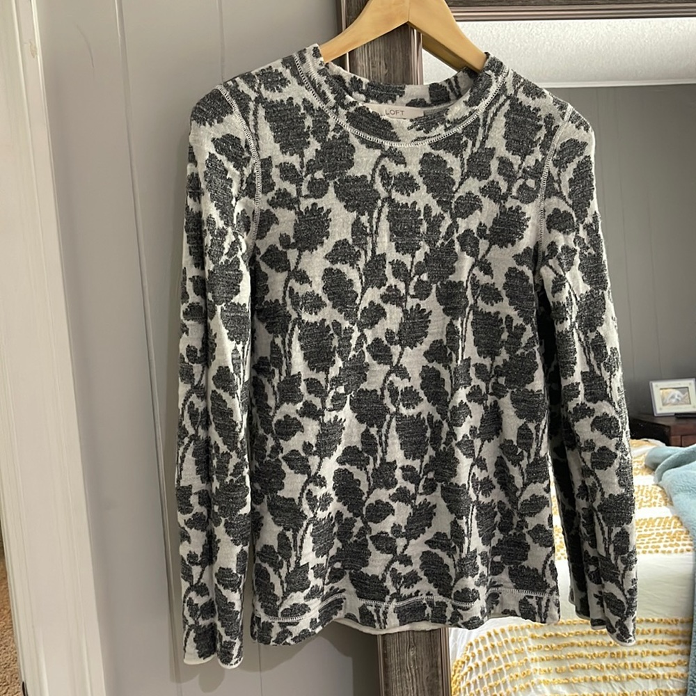 Ann Taylor Loft Floral Sweater